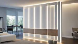 Integreer LED verlichting in een roomdivider